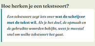 tekstsoorten herkennen