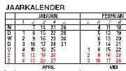 Kalender aflezen rekenen