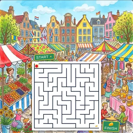 De markt doolhof