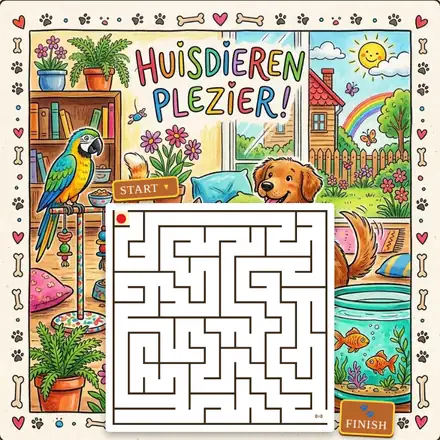 Huisdieren doolhof