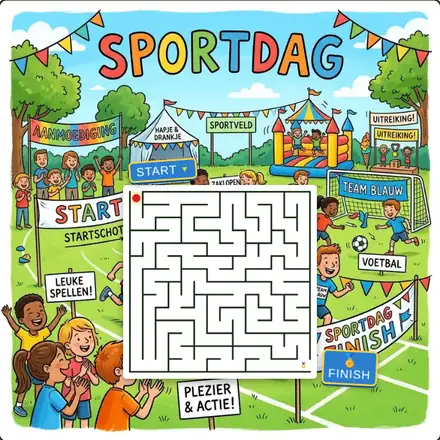 Sportdag doolhof
