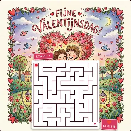 Valentijnsdag doolhof