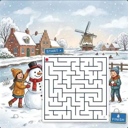 Winter doolhof